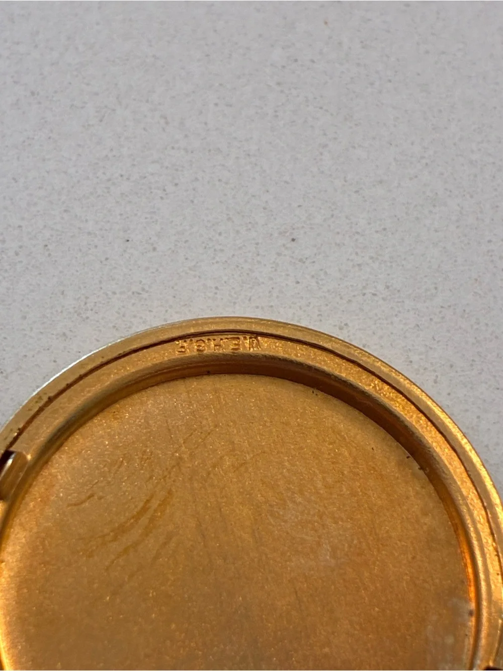 Vintage Gold filled  Floral Photo Locket Pendant WEHGF.